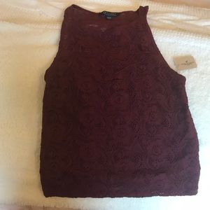 Never worn maroon lace tank top